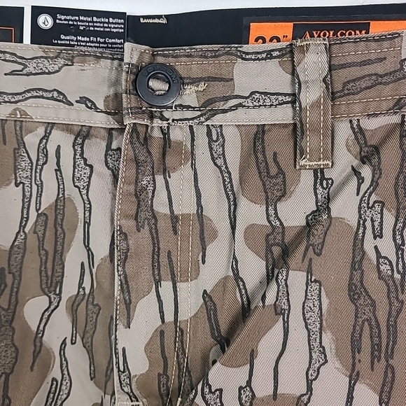 NWT Volcom Workwear Frickin Skate Work Chino Pants Camo Brindle 33x28 Retail $70 - Picture 4 of 9